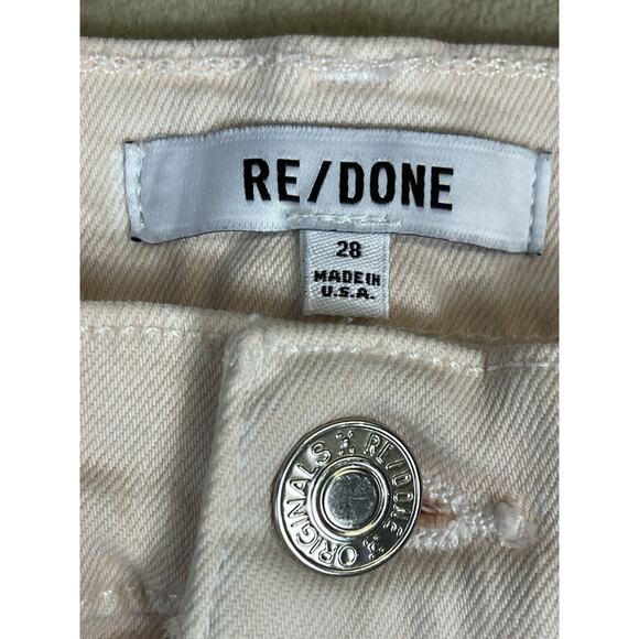RE/DONE Jeans Womens 28 Pink 90s High Rise Loose Fit Straight‎ Leg Cotton Denim - Picture 4 of 16